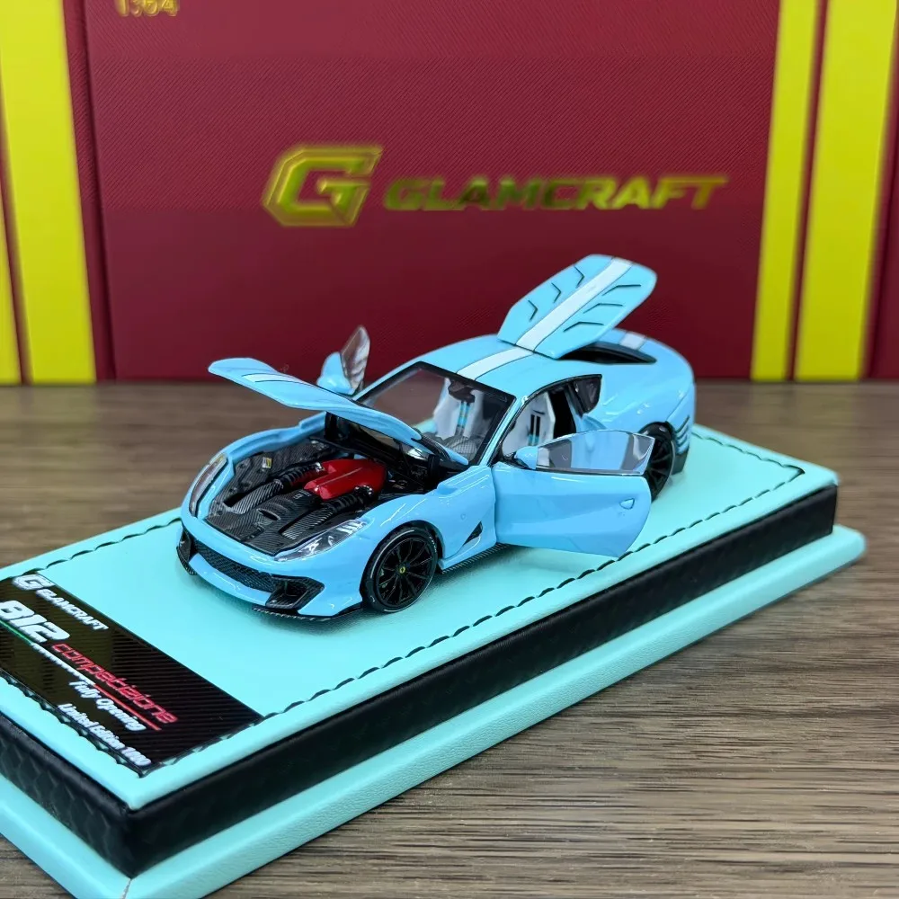 GLAMCRAFT 1/64 Ferrari 812 Competizione Diecast Alloy Openable