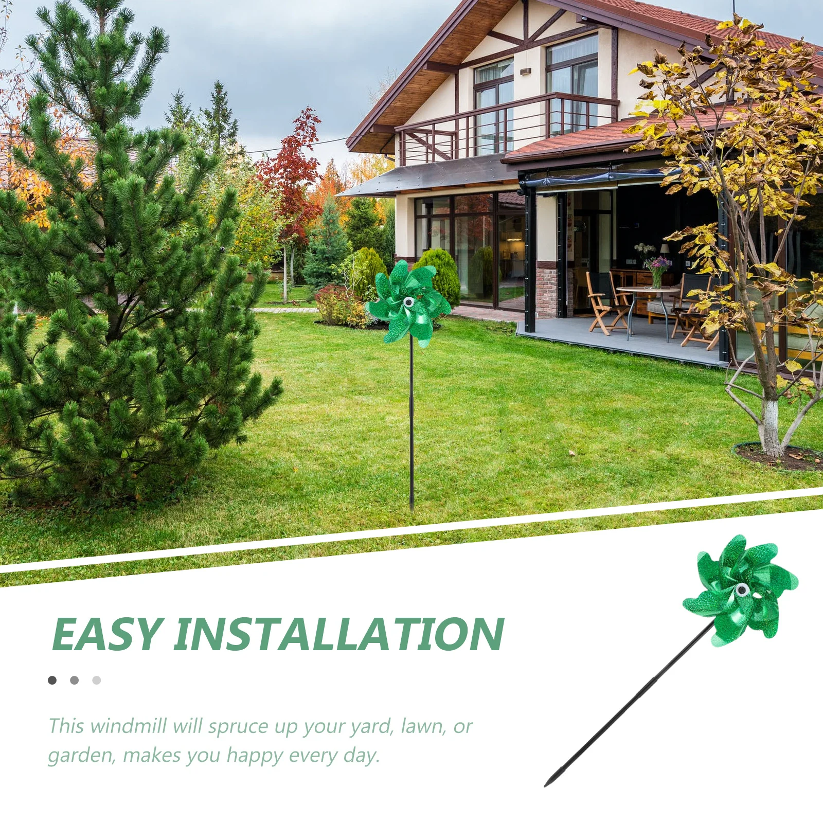 

4Pcs Outdoor Garden Windmill Bird Scarer Decorative Pinwheels Lawn Yard Rotating Wind Spinners Colorful Scaring Birds