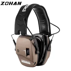 Zohan tiro eletrônico proteção auditiva anti-ruído earmuffs fones de ouvido para atirador redução de ruído amplificação de som