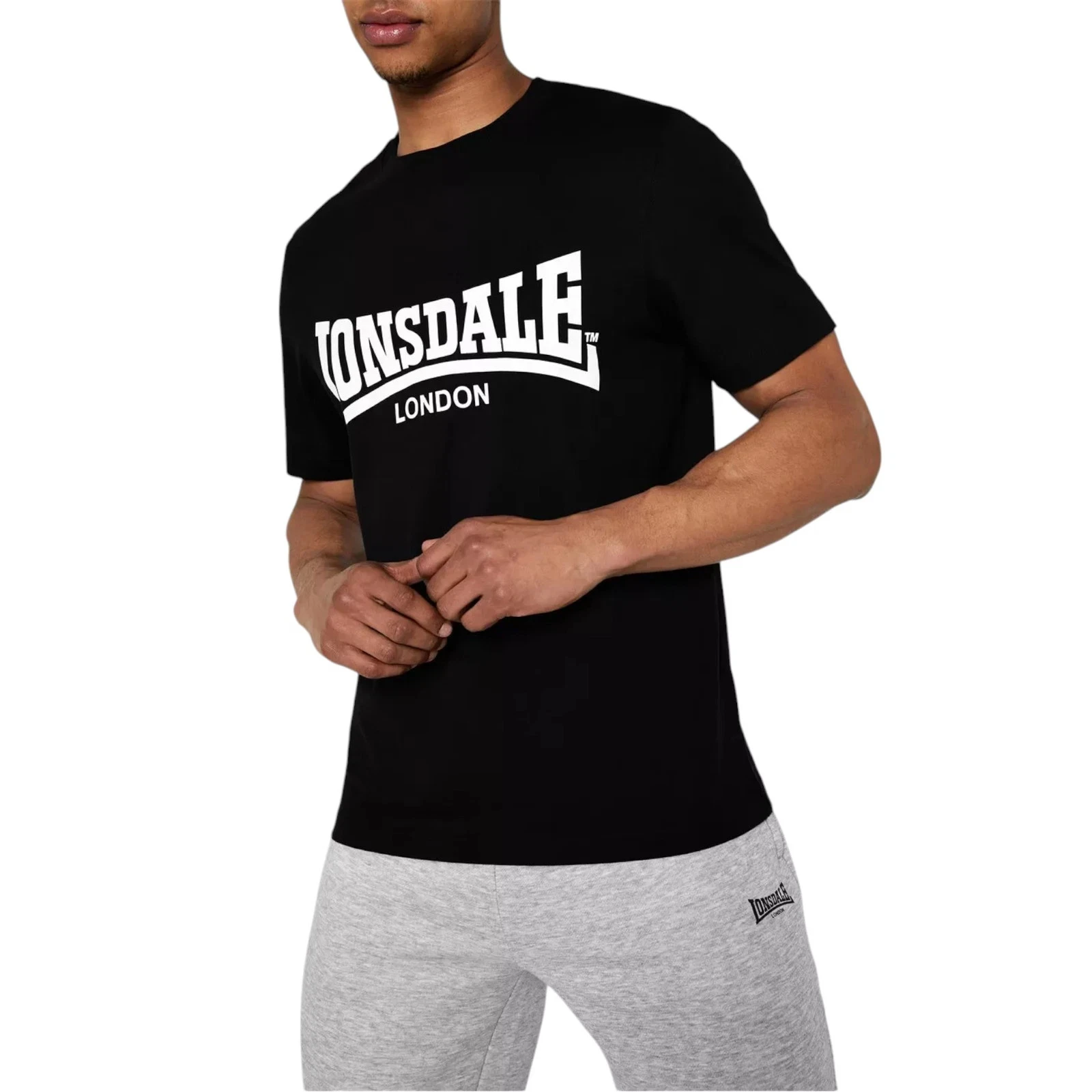 Lonsdale Mens T Shirts Essential Logo Crew Neck Short Sleeve Summer Basic Tee-High-end Luxury Is for Both Men and Women Top Y2k