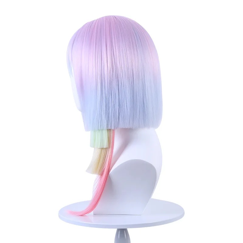 Cyberpunk: Parrucca cosplay Edgerunner Lucy Il cosplay del personaggio femminile principale con capelli corti sfumati