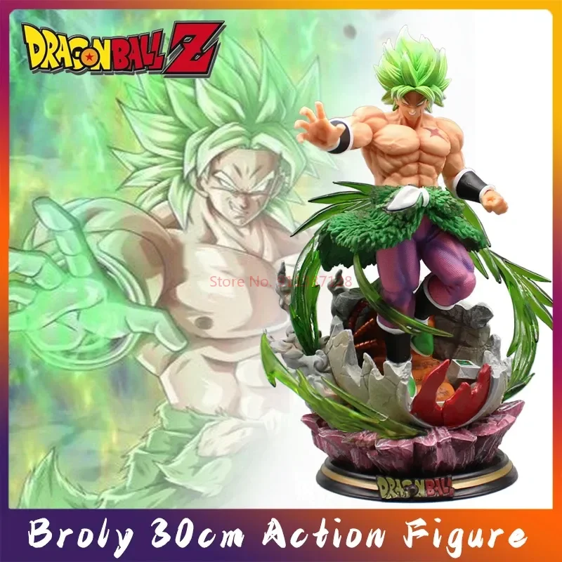 

Broli Anime Figure Super Saiyan Dragon Ball Figure Broly 30cm Action Figure Statue Pvc Model Decoration Doll Ornament Toys Gifts