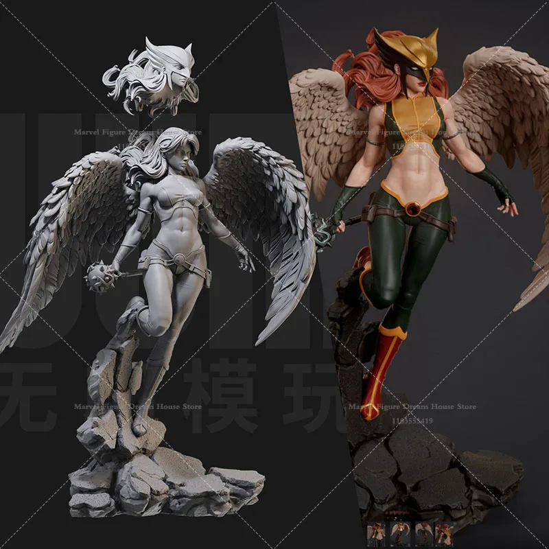 1/24 1/18 مقياس عجب امرأة هوكجيرل القمر آلهة دونا تروي ميرا لتقوم بها بنفسك الذاتي تجميعها GK ثلاثية الأبعاد الراتنج غير معلمة دمية بيضاء #3