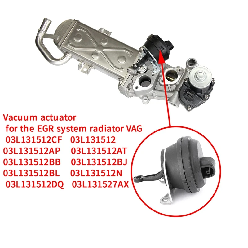 Siłownik podciśnienia Zawór EGR Kulowy Rdiator VAG 1.6TDI, 2.0TDI 03L131512CF dla A3 Q3 VW Beetle Golf Jetta Skoda Seat