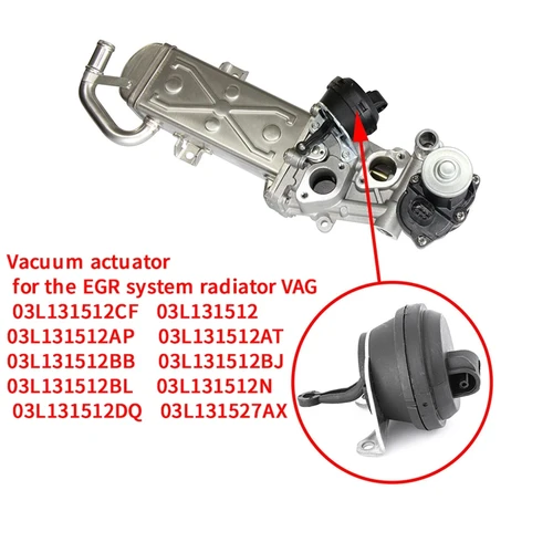 Imagen 2 del producto Válvula de vacío EGR Rdiator VAG 1.6TDI, 2.0TDI 03L131512CF Para A3 Q3 VW Beetle Golf Jetta Skoda Seat