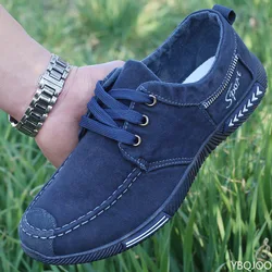 Fashion Men Casual Shoes Platform Canvas Shoes Breathable Sneakers Spring Autumn Classic Lace Up Male Footwear Plus Size 45 46