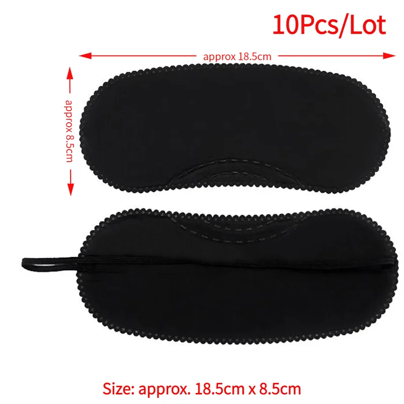 *10Pcs/lot Black Travel Home Sleep Eyeshade Women Men Eye Cover Shade Patch
