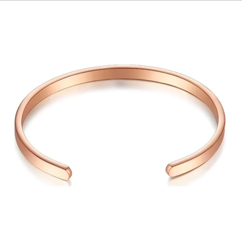 Rose gold alloy bracelet with natural diamond opening bracelet for love only you HXYZ002