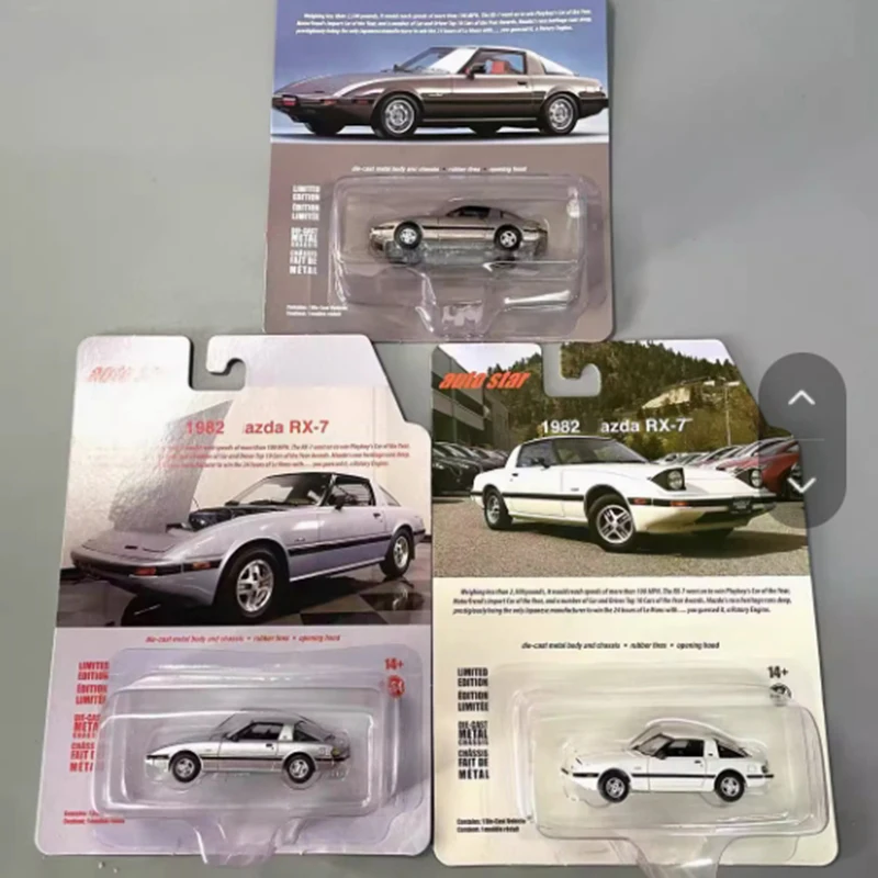

Autostar масштаб 1:64, 1982 RX-7, имитация сплава, модель автомобиля, статическая коллекция, украшенные праздничные подарки, игрушки, сувенирный подарок