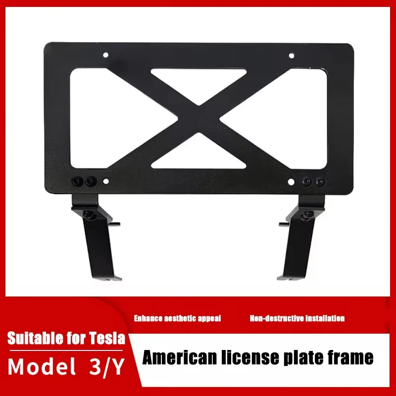 For Tesla Model 3 Y New Energy License Plate Frame Side Car Front Modification Accessories Artifact Parts American Standard