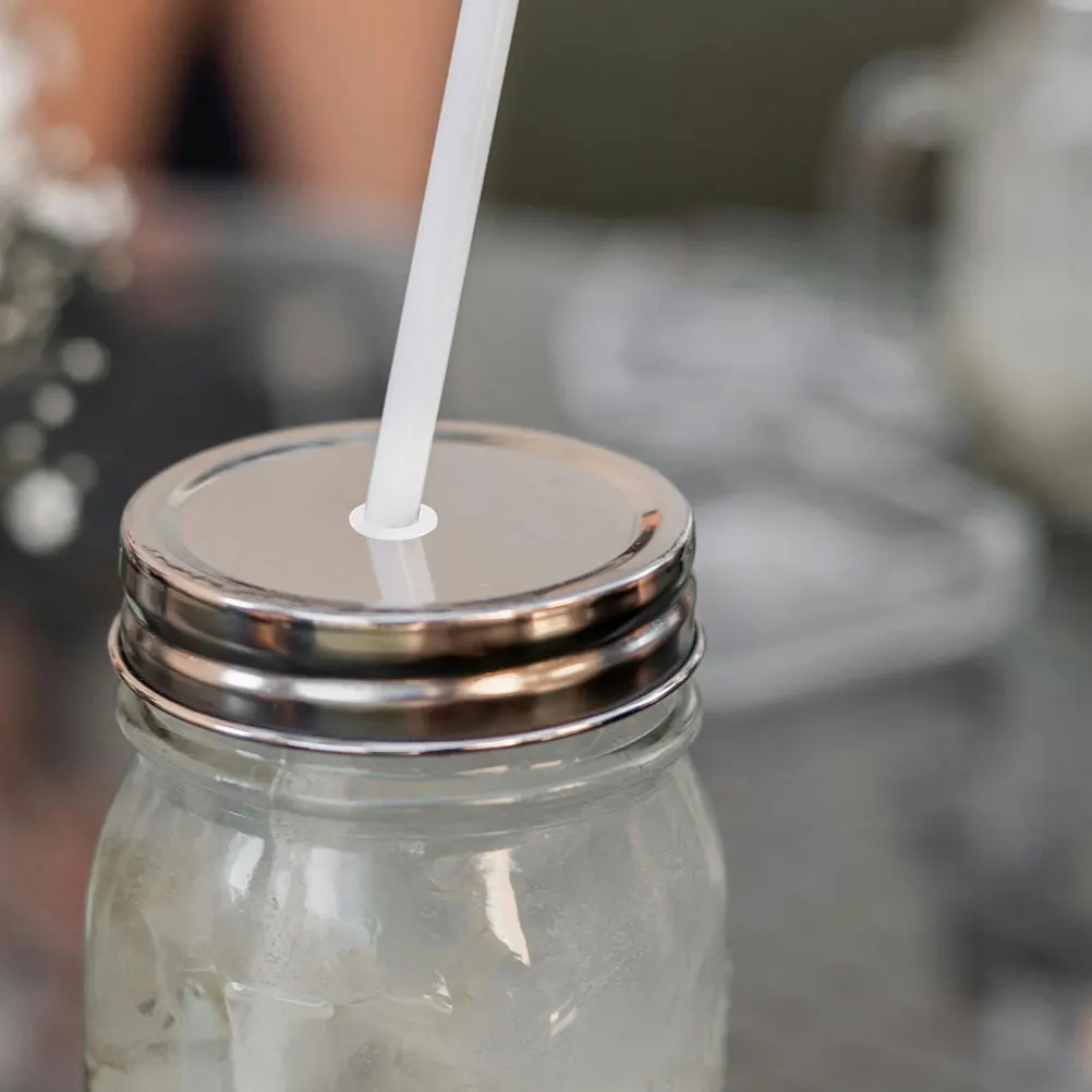 

Silicone Straw Stopper Straws Fixing Plugs Water Cup White Silica Gel Jar Lid Holes