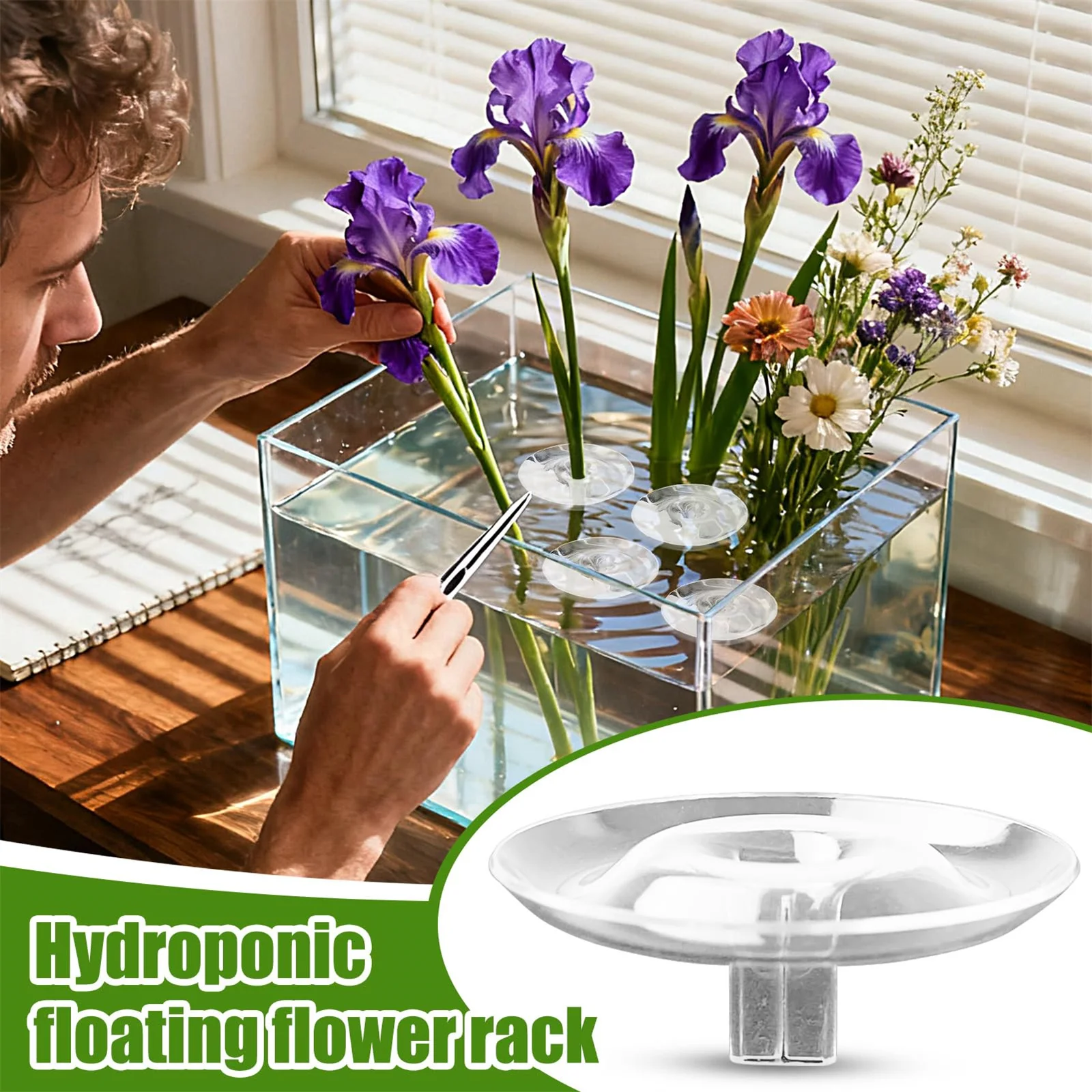 Floating Flower Arrangement Holder Creative Floral Frog for Water Centerpieces Hydroponic Decorative Base for Wedding Party