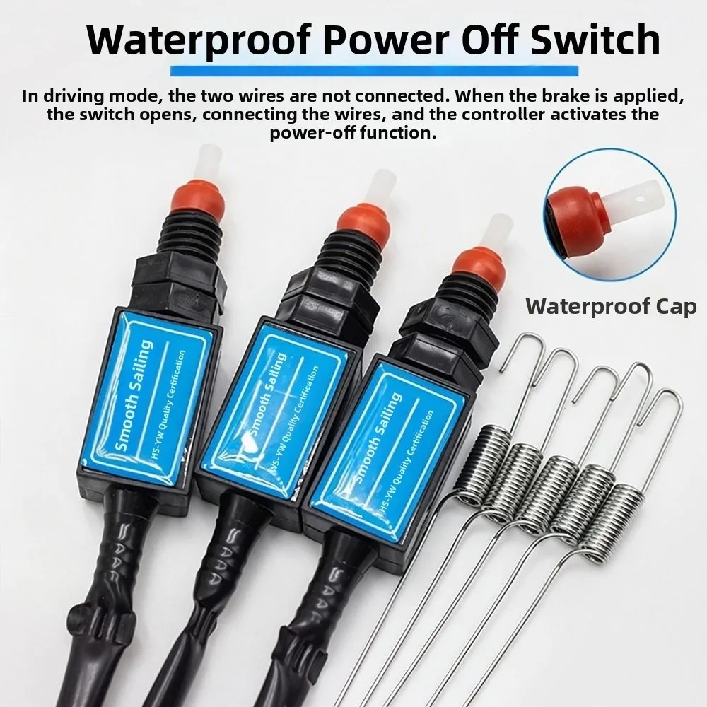 Universal Electric Bike Brake Power-off Switch Waterproof 2Styles Motorcycle Switches Replacement Part