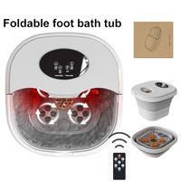 Remote Control Foldable Spa Footbath Happiness Bubble Boiler Electric Multi Roller Massage Intelligent thermostat + Touch button