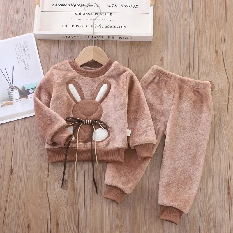 3PCS Autunno Inverno Del Bambino Del Bambino Delle Ragazze Dei Ragazzi Vestiti Del Bambino Maglioni Cappotto + Pantaloni + Gilet Con Cappuccio Outfit Set Infantile Vestiti Caldi Abiti