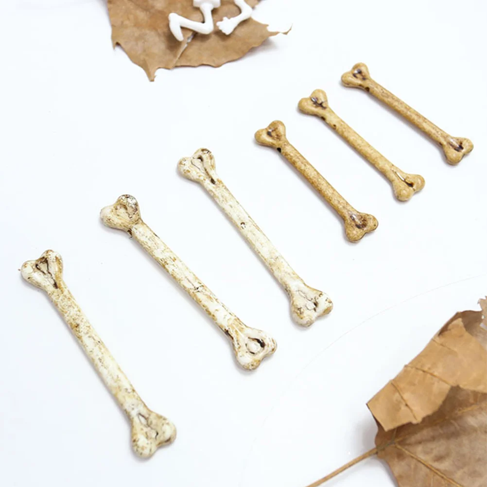 20Pcs Fake Bone Simulation Bone Props Halloween cosplay Ornament DIY Hanging Bone Charm Pendant Bones Model Halloween party deco