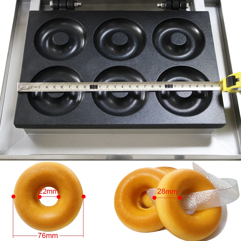 6穴ミニドーナツフライヤー,110v/220v,商用電気,ce承認