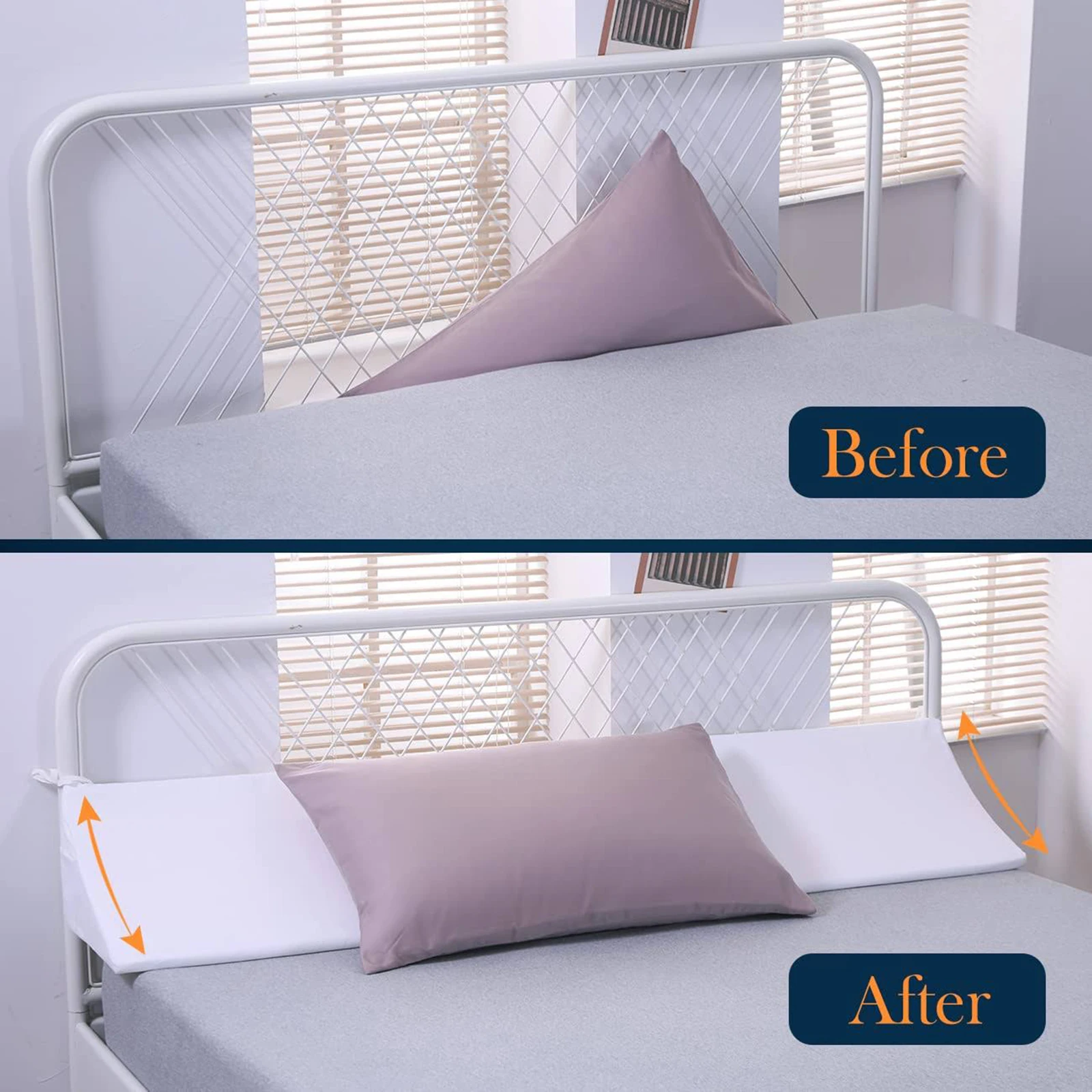 Mattress Gap Filler Close Gap Between Mattress and Headboard Stop Loosing Your Pillows with Pocket Space Filler Bed Wedge Pillow