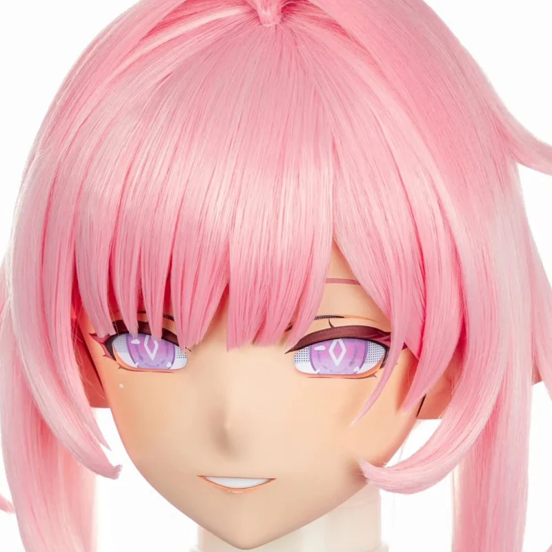 

(MEO61) Customize Handmade Full Head Lockable Crossdress Male to Female Japanese Cartoon Anime Game Character Kigurumi Mask