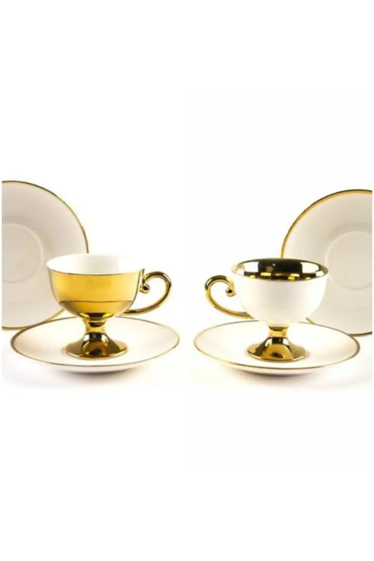 DOLBOVI surgeon footed Gold detailed cup set for 2 people