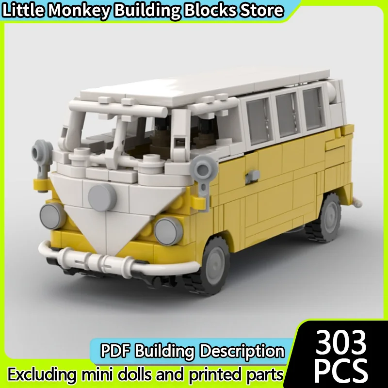 

Модель скоростного гоночного автомобиля MOC, строительные кирпичи, пляжный банановый автобус, модульная технология, детские праздничные подарки, сборные игрушки, костюм