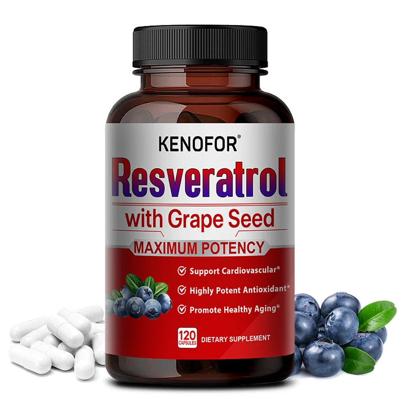 

Капсулы Resveratrol — с виноградными косточками, поддерживает здоровье сердечно-сосудистую систему, иммунитет, антиоксидант и способствует здоровью кожи.