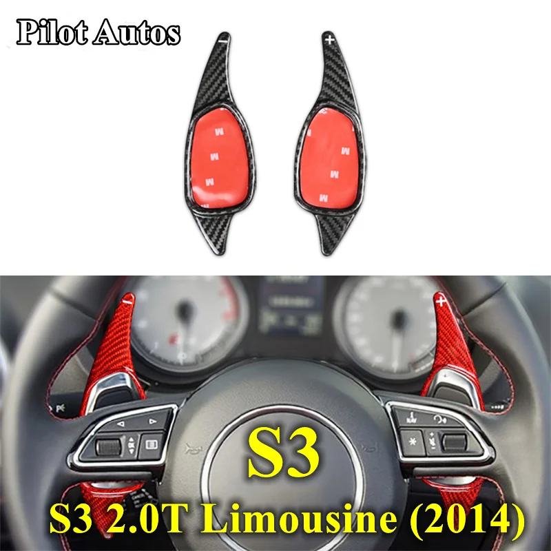 

Genuine Carbon Fiber Car Steering Wheel Shift Paddle Extended Shifter Trim Cover For Audi S3 2.0T Limousine 2015