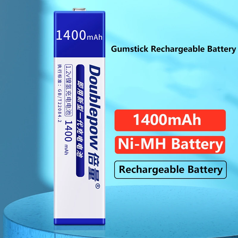 Gumstick Battery 1.2V Ni-MH Rechargeable Batteries 1400mAh 7/5F6 NiMH Battery for Walkman Portable CD MD Player