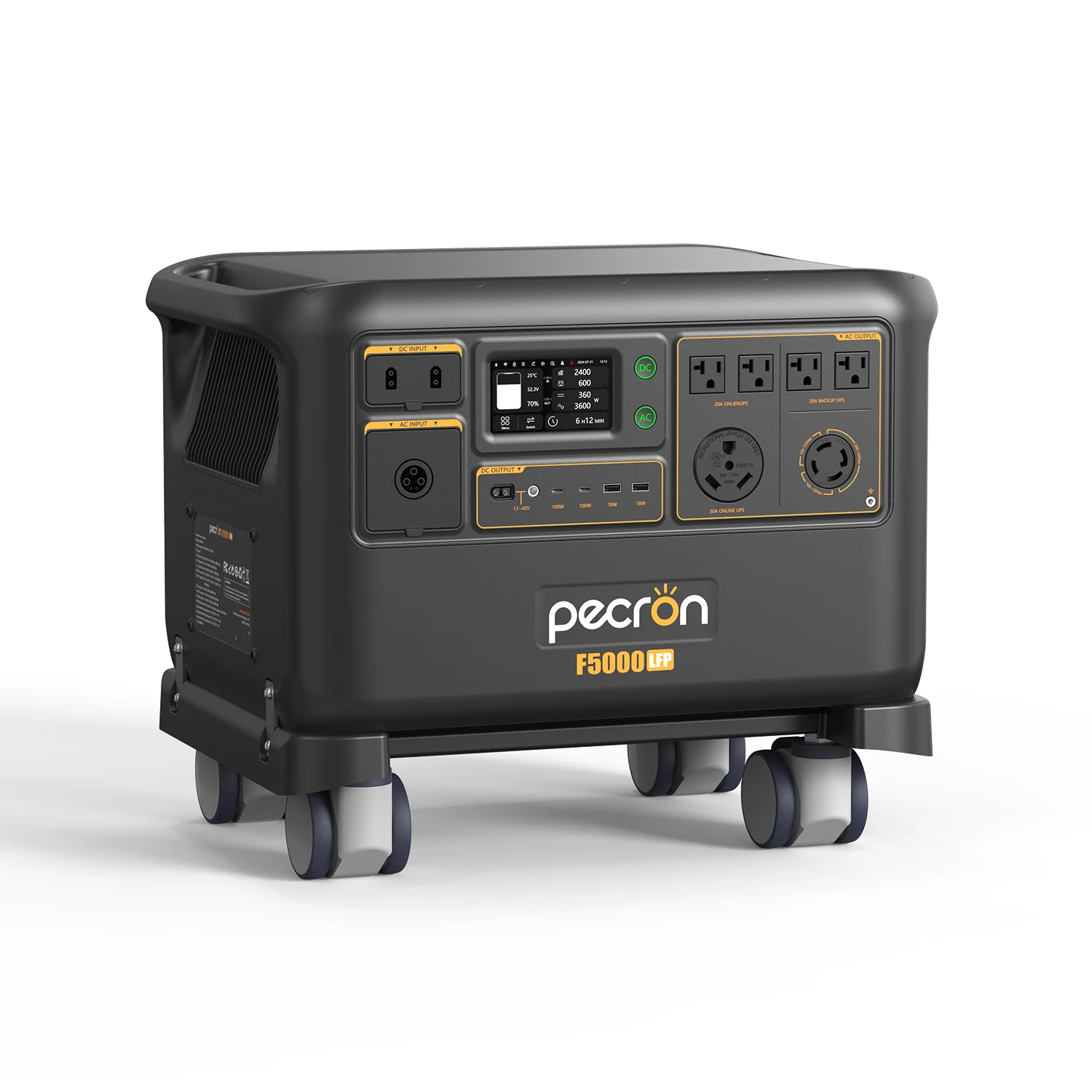 USA Stock PECRON F5000LFP Heavy Duty Power Station 7200W 5120Wh 120V/240V Home Backup
