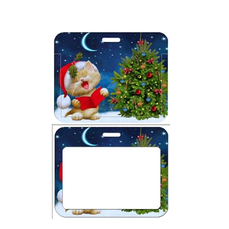 Weihnachten Gnome Kartenhalter Lanyard Schlüsselanhänger Yule Tür Kartenetui Umhängeband Chrimbo ID Ausweishalter Schlüsselzubehör – Detail 10