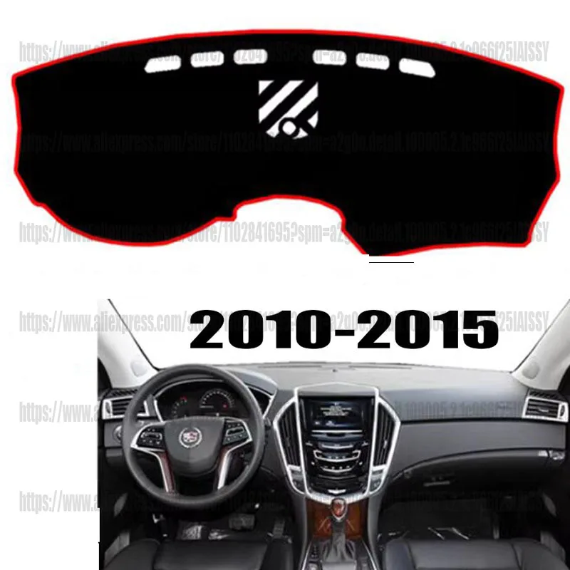 For Cadillac SRX 2010-2015 Black Dashmat Dashboard Mat Dash Cover Sun Visor Pad car acesssories