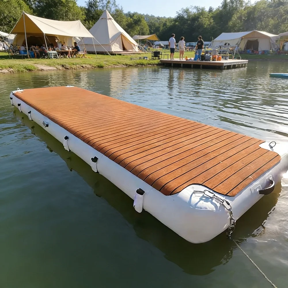

Custom Portable Inflatable Access Ramp Drop Stitch Floating Air Pontoon Inflatable Dock Deck Platform for Sea/Riverpromote sales