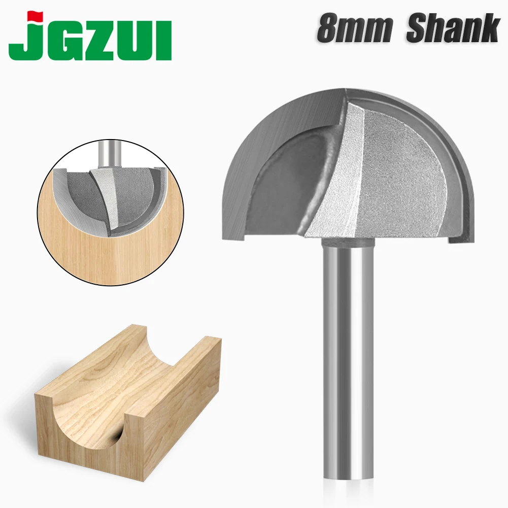 8mm Shank Outer Diameter 40mm CNC Tools Solid Carbide Round Nose Bits Round Nose Cove Core Box Router Bit Shaker Cutter Tools