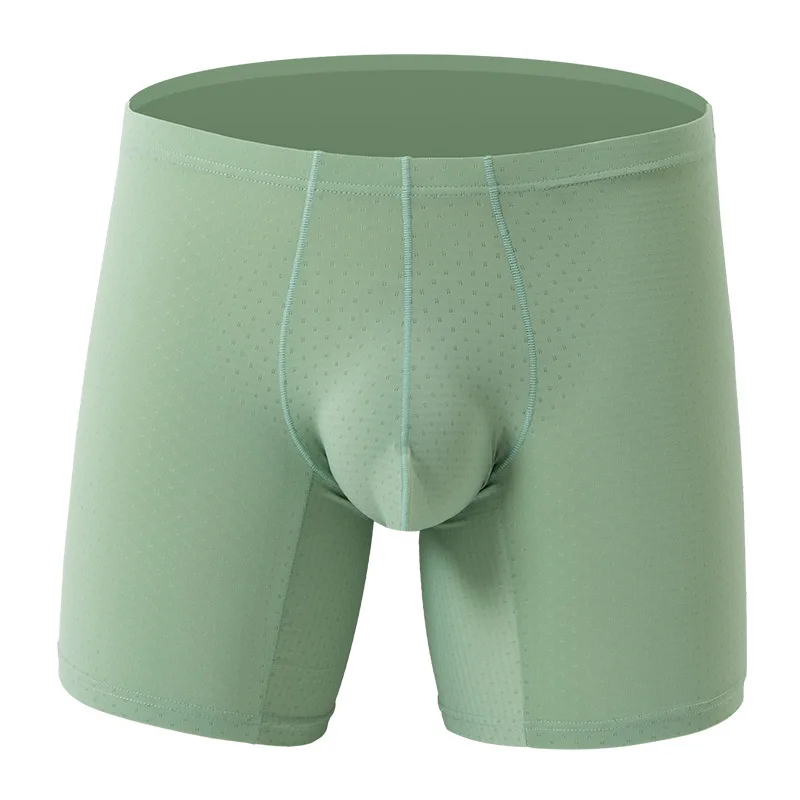 

Mens Underwear Ice Silk Mesh Boxer Shorts Hombre Comfortable U Convex Pouch Underpant Male Solid Panites Cueca Calzoncillo M-XXL
