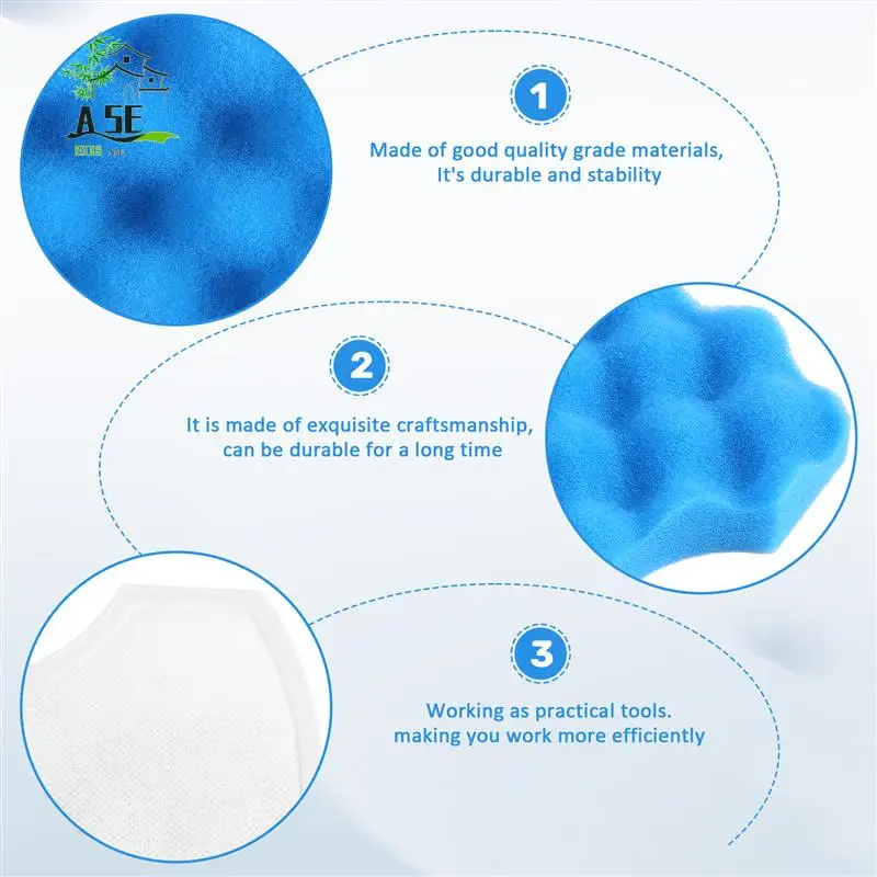 

A05E-10Set Blue Sponge Filter White Cotton Liver Filter For Samsung DJ97-01040C Series Vacuum Cleaner Parts