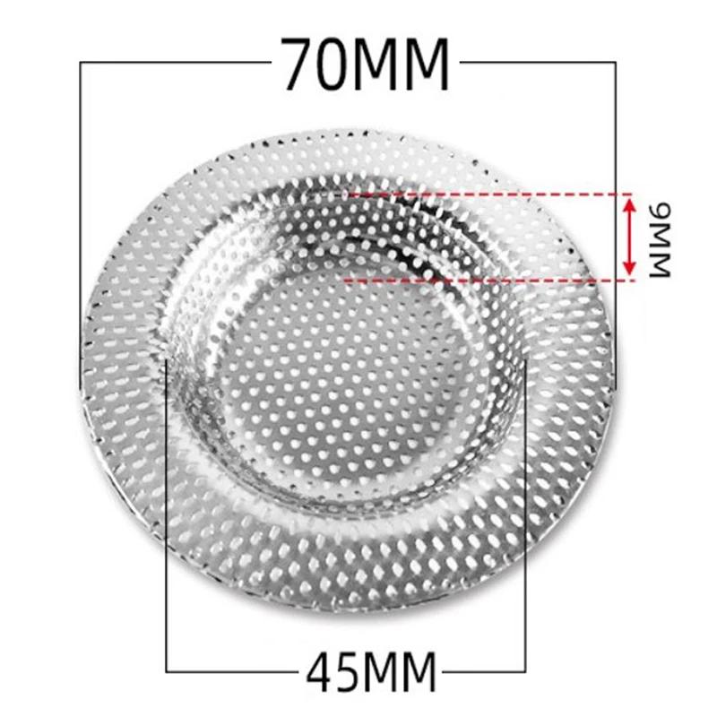 Kitchen Water Sink Filter Sink Mesh Strainer Kitchen Tool Stainless Steel Bathroom Floor Drain Cover Shower Hair Catche Stopper