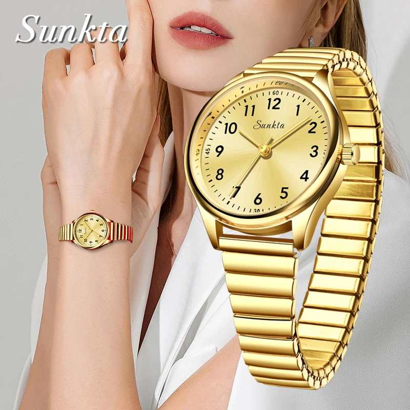 LIGE Top marque montre femmes Sunkta élégant luxe montres à Quartz étanche en acier inoxydable décontracté dames montre Reloj Mujer cadeaux