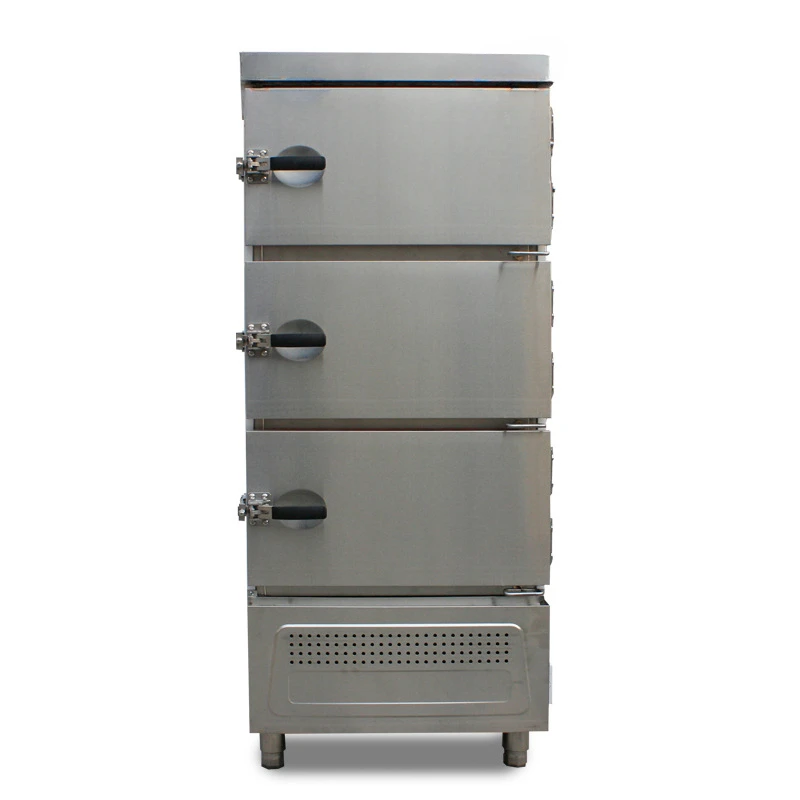 Commercial seafood three-door steaming cabinet steamer, electric steaming fish cabinet, liquefied natural gas