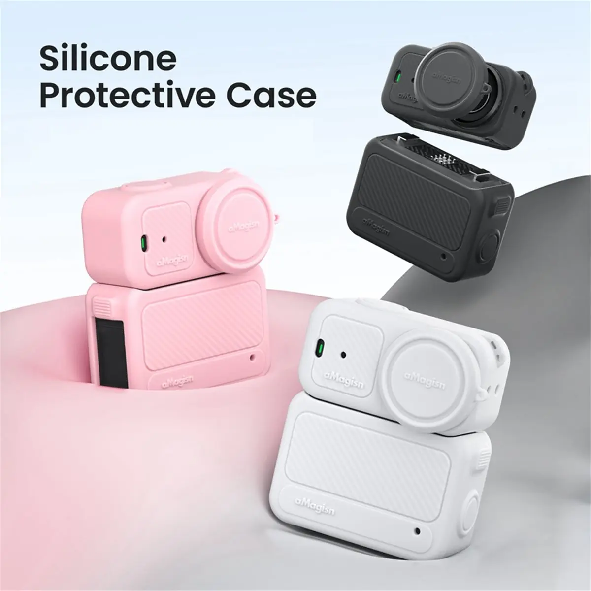 AA80  Silicone Case for NANO Action Camera Full Protection Safely Scratchproof Bumpproof Protective Cover Black