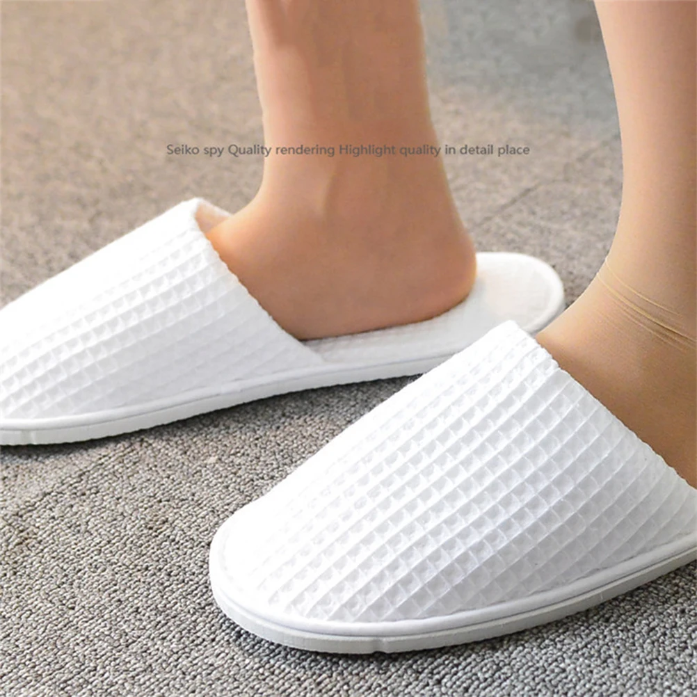 

3 Pair Anti-slip Disposable Slippers Cozy Soft Fabric Warm Comfortable EVA Bottom Hotel Travel Spa Home Use