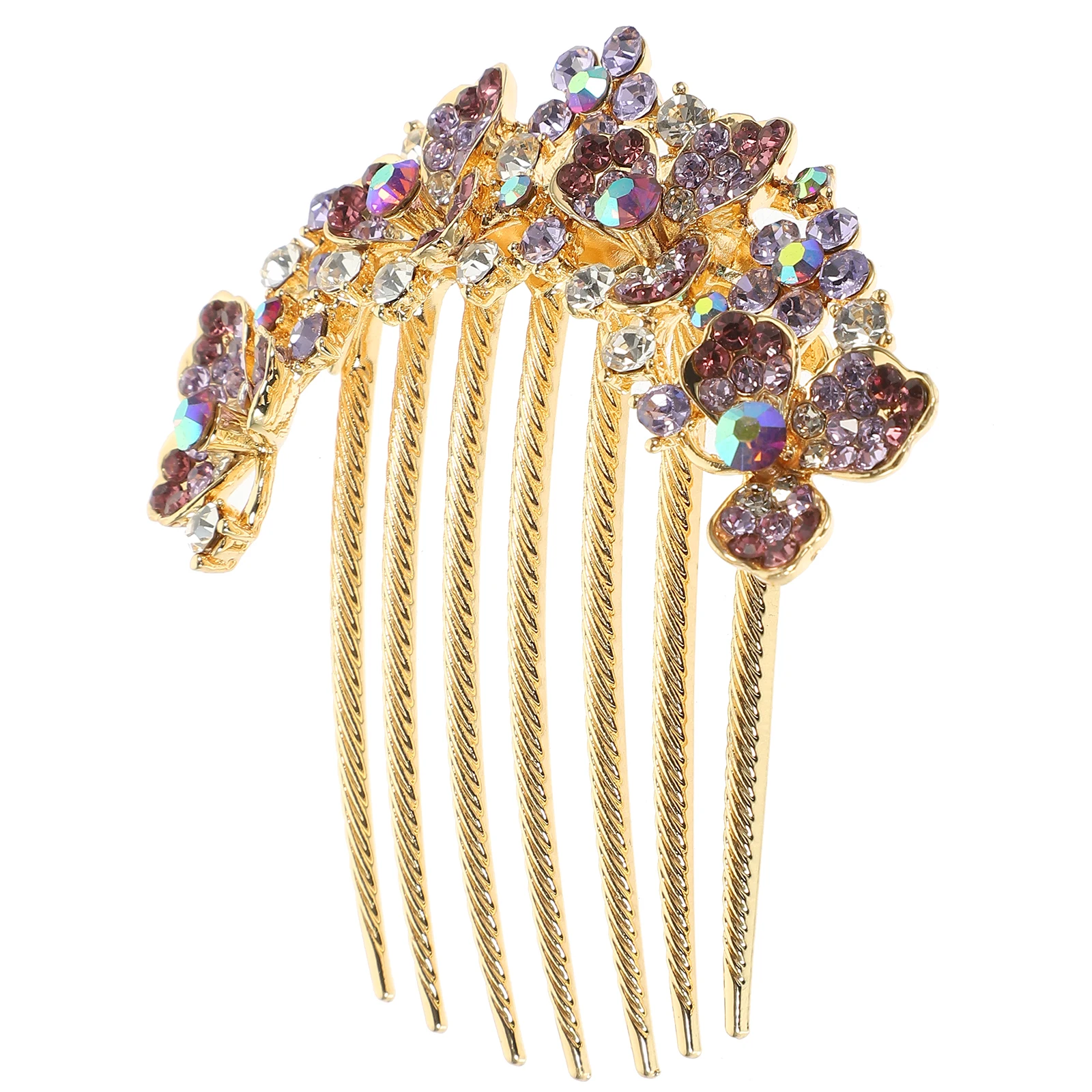 

Rhinestone Hair Clip Pink Large Size Spring Tail Top Clamp Flower Decorations Bridal Accessories Wedding Combs Hair Pieces