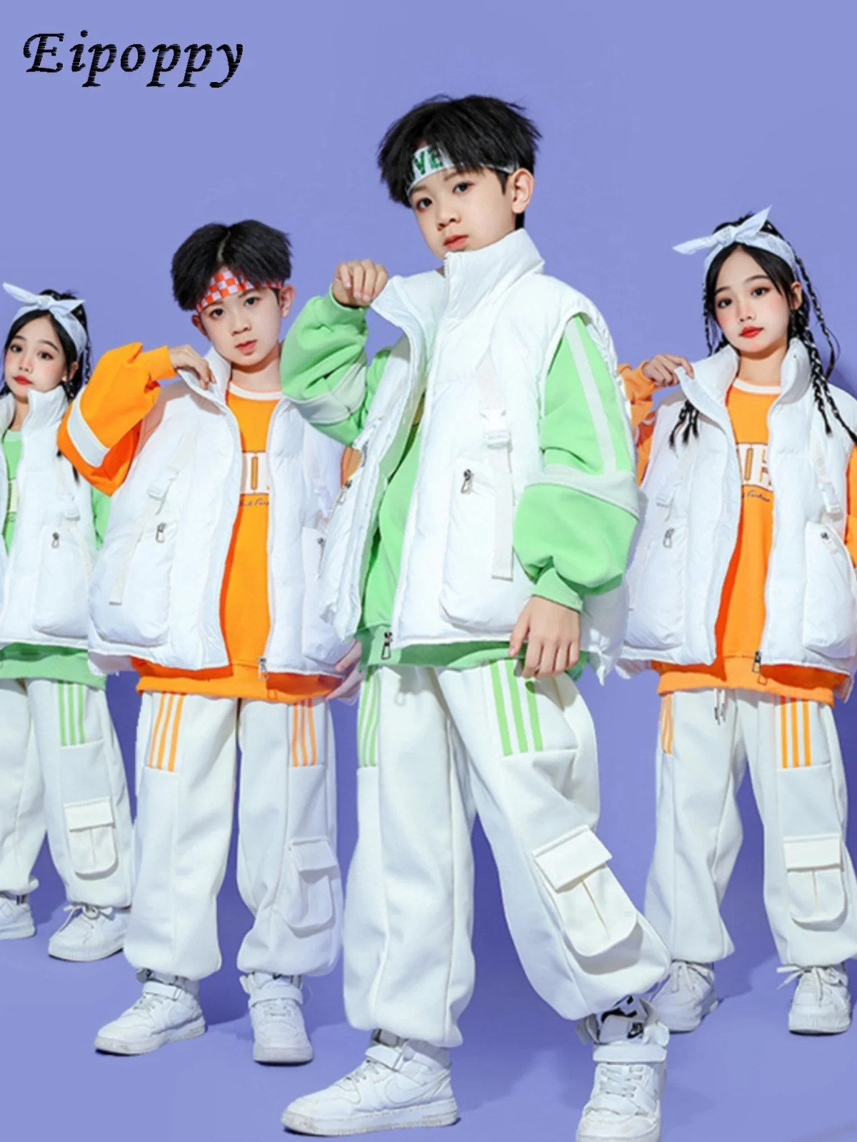 New Year's Day Elementary School Student Activity Cheerleading Performance Clothing Men and Women Hip Hop Hip Hop Hip Hop