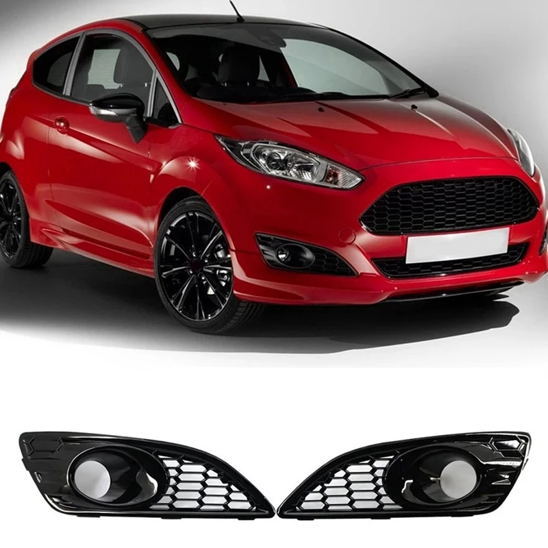 Automotive Perforated Fog Lamp Cover Honeycomb Mesh Grille For Ford Fiesta 2013-2017 C1BB15A298AA C1BB15A299AA Accessories