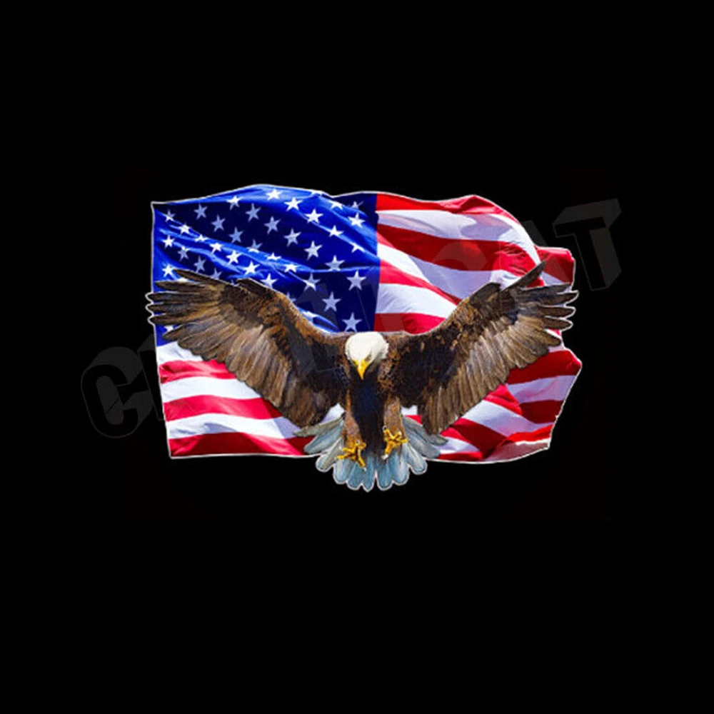 2Pcs Wired USA American Flag Bald Eagle Logo Car Door Led Welcome Courtesy Laser Projector Shadow Lights