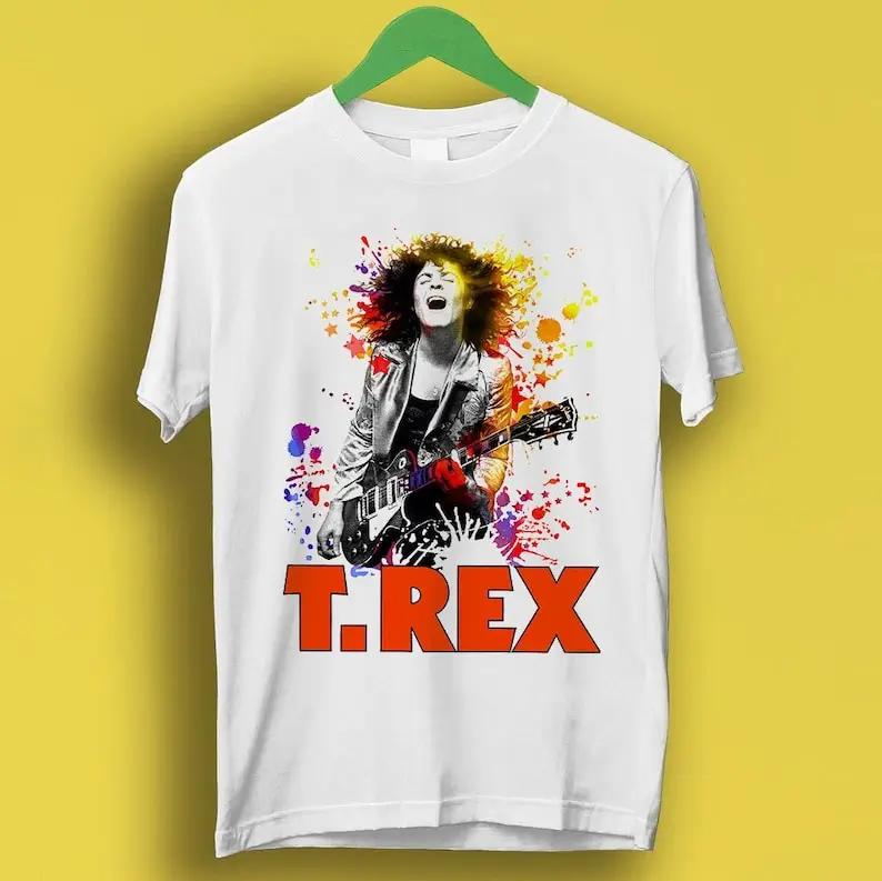 

T.REX Rock Band Mark Bolan Music Meme Gift Funny Tee Style Unisex Gamer Cult T Shirt P1024