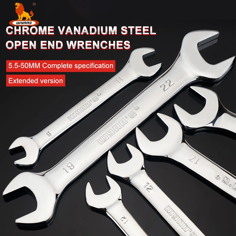 WYNN\'S 8-32mm Open End Wrench Mirror Dual Headed Spanner Set Multi-Function Open End Wrenches Hand Tools for Bicycle Car Repair