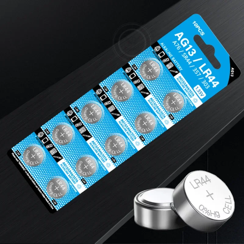 10-200 pieces LR44 AG13 160mAh coin watch battery L1154 357 SR44 1.55V alkaline button battery suitable for watches B85B