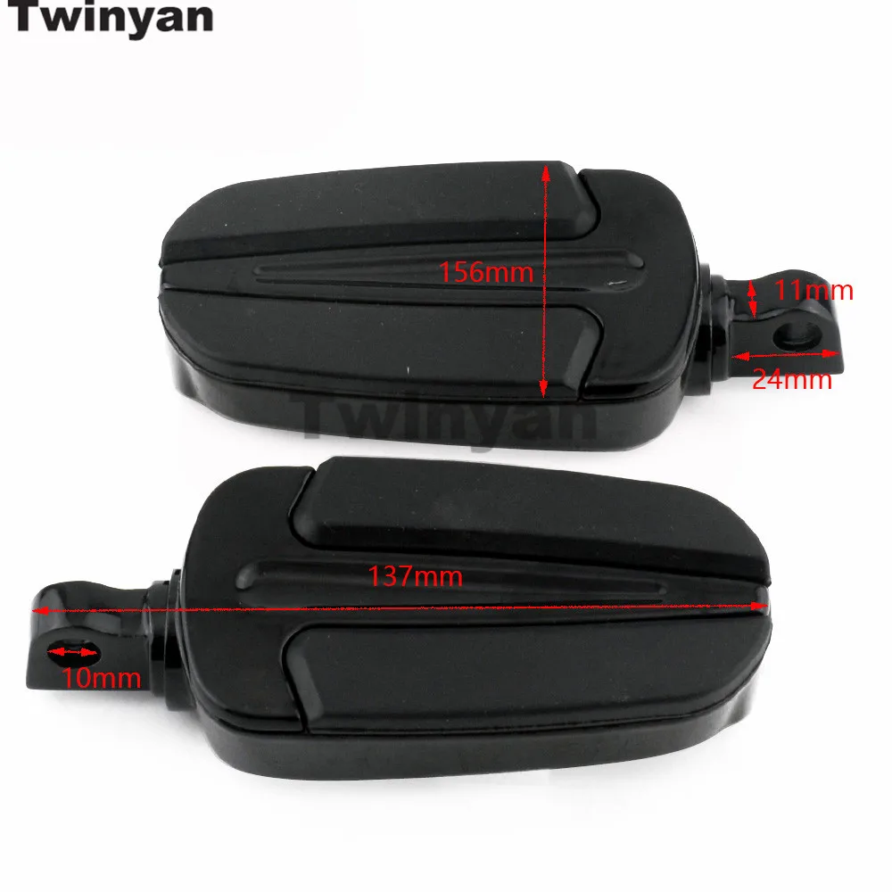 Male Mount Motorcycle Rubber Footrest Footpegs Floorboard For Harley Iron XL 883 1200 Street 750 Touring Custom Dyna FLD Softail