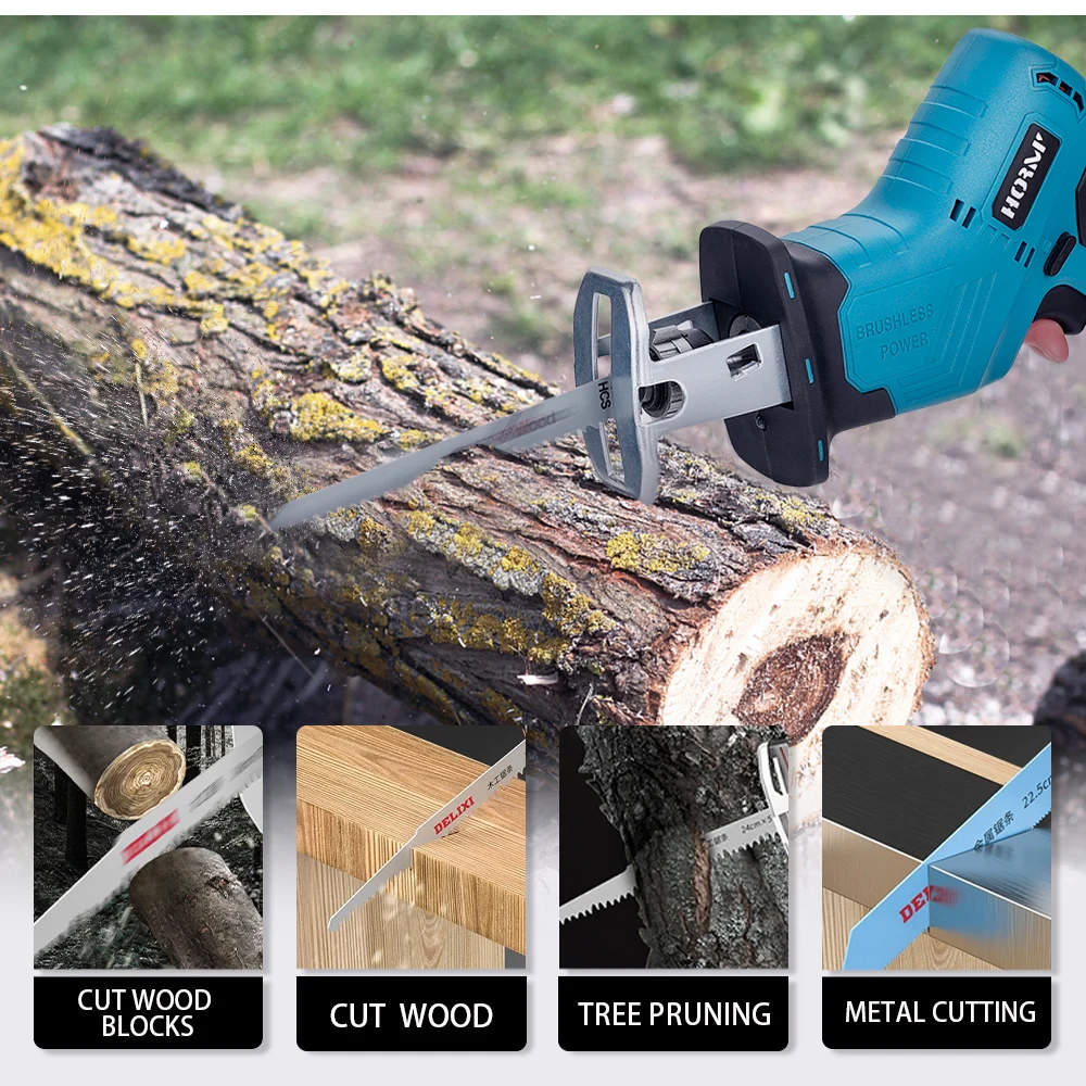 Brushless Electric Reciprocating Saw Cordless Multifunction Saw Metal Wood Cutting Machine Power Tool For Makita 18V (No Battery