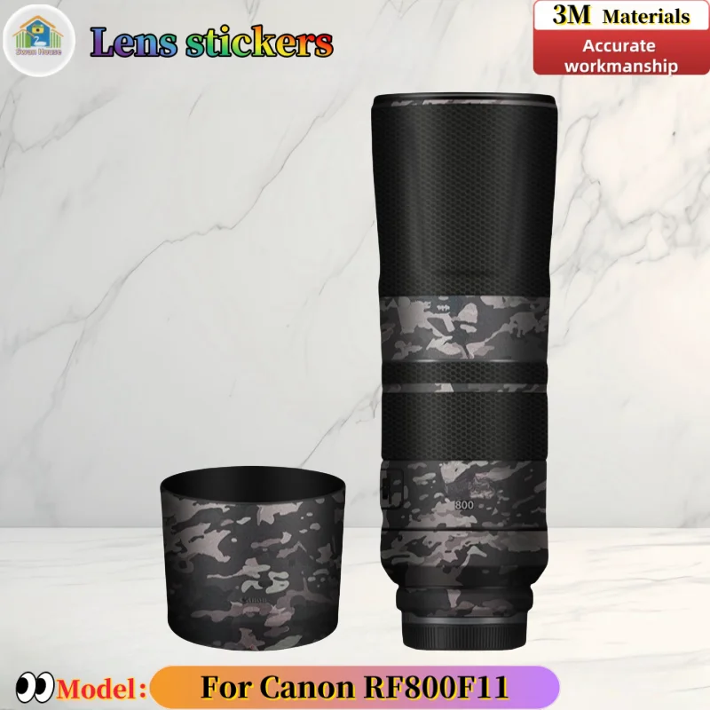 For Canon RF800 F11 Camera lens sticker, DIY skin, Precision tailoring wear-resistant protective film